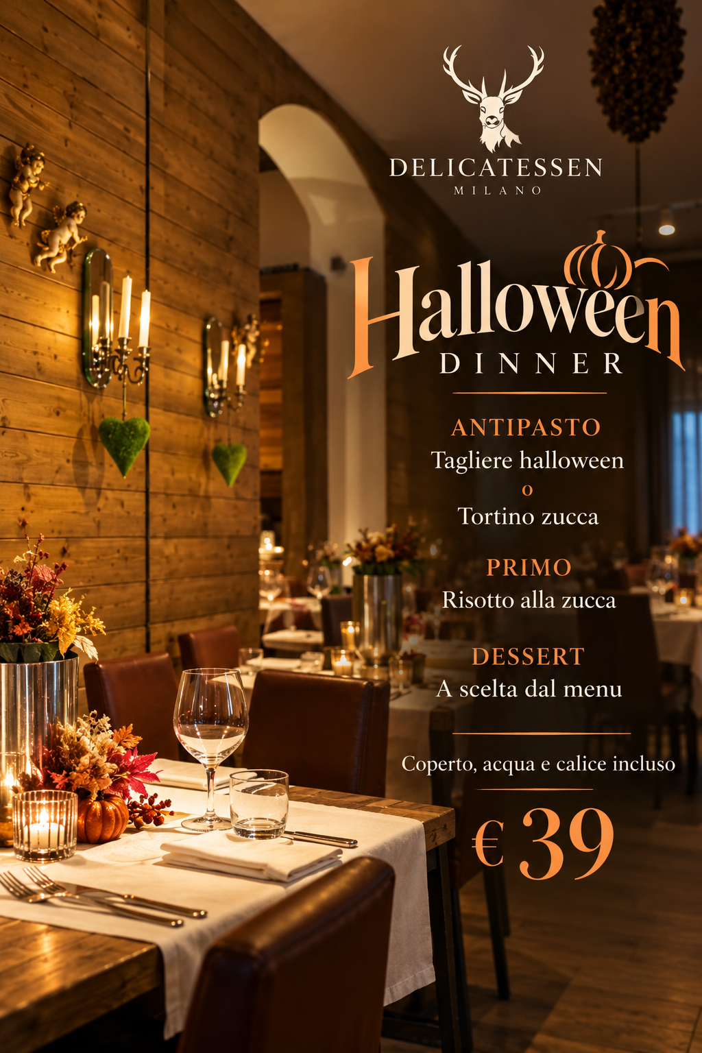 Halloween Dinner Delicatessen — menu a 39 euro