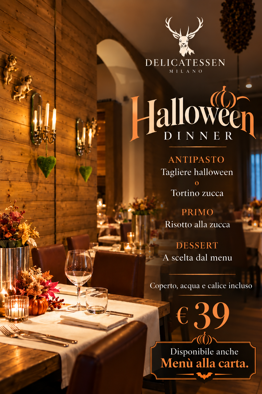 Halloween Dinner Delicatessen — menu a 39 euro